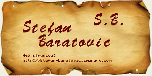 Stefan Baratović vizit kartica